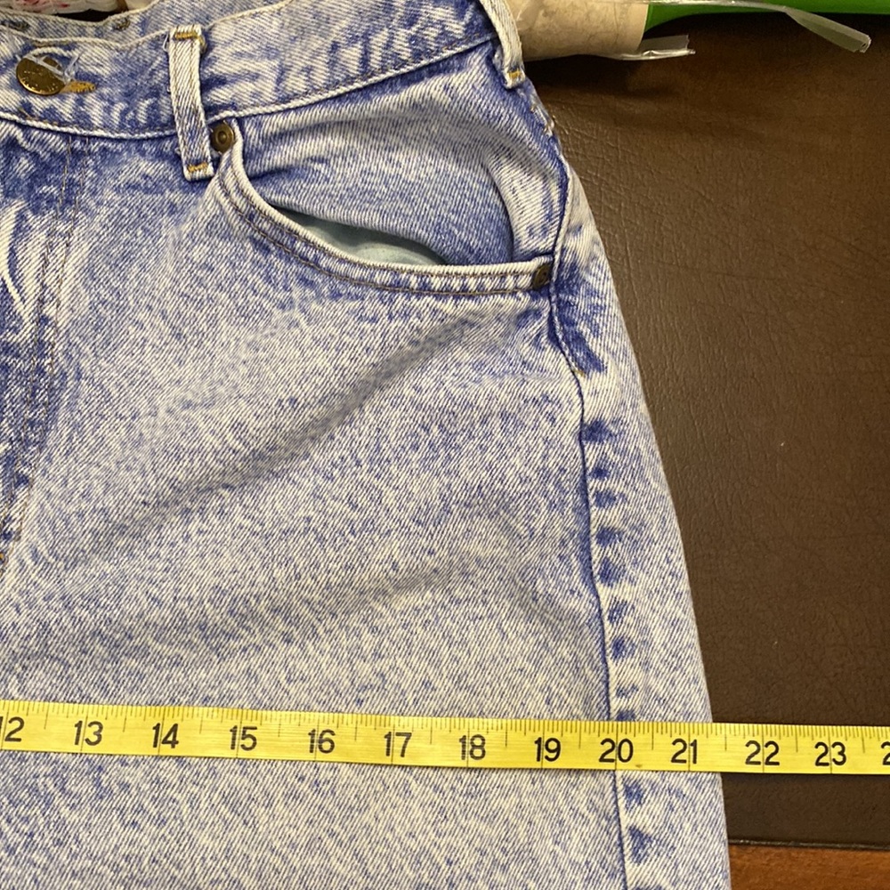 LEE Vintage hi rise acid washed tapered leg jeans size 12 P - Picture 6 of 7